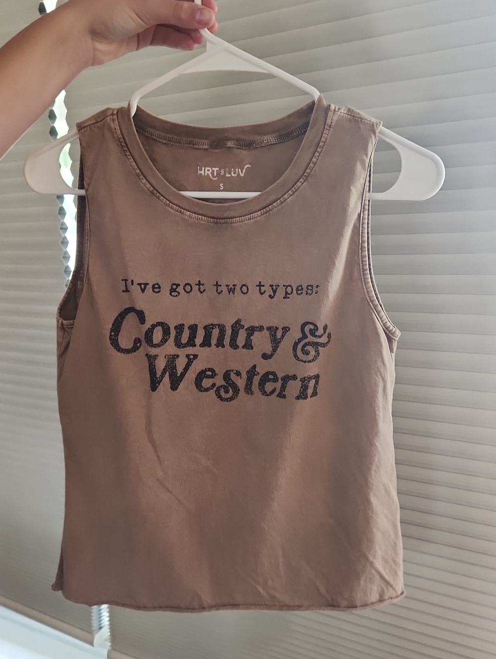 Tan Country & Western Graphic Tank Top - Women's S